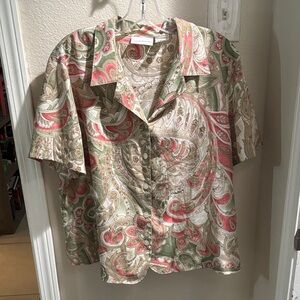 Alfred Dunner Multicolor Paisley Blouse 18